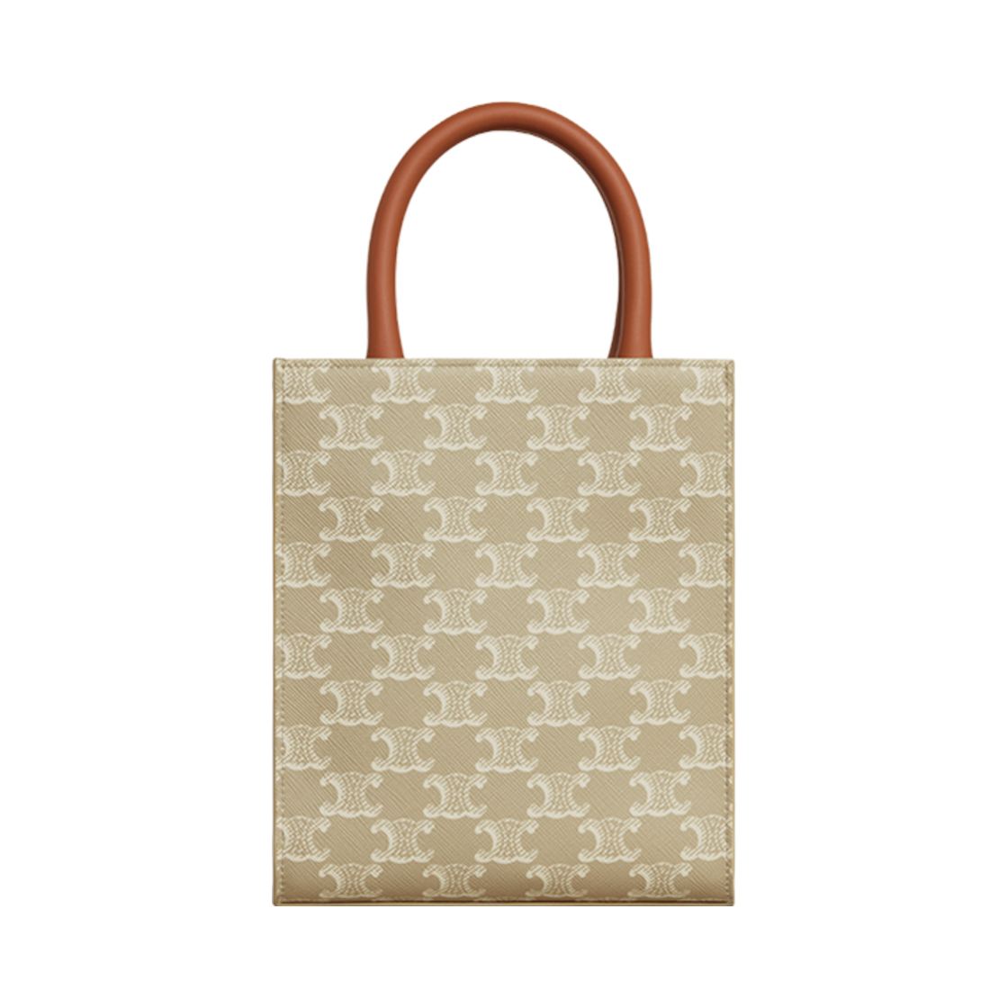 셀린느 미니 버티컬 카바스 트리옹프 캔버스 카프스킨 그레지(Celine Mini Vertical Cabas in Triomphe Canvas Calfskin Grege) - 1