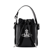 Vivienne Westwood Shiny Patent Mini Daisy Bag Black