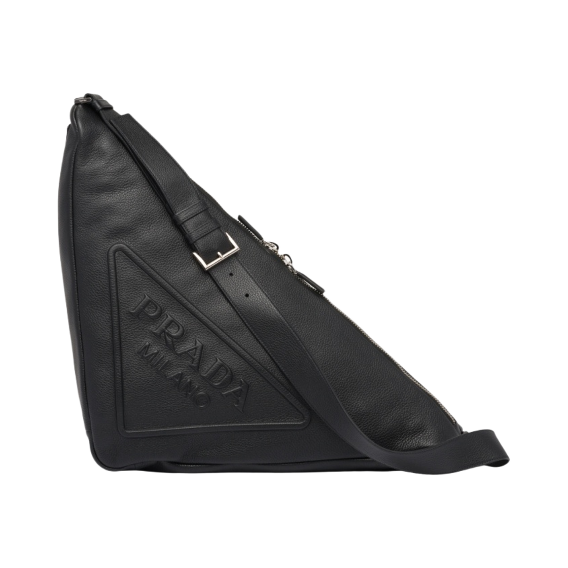 프라다 레더 트라이앵글 백 블랙