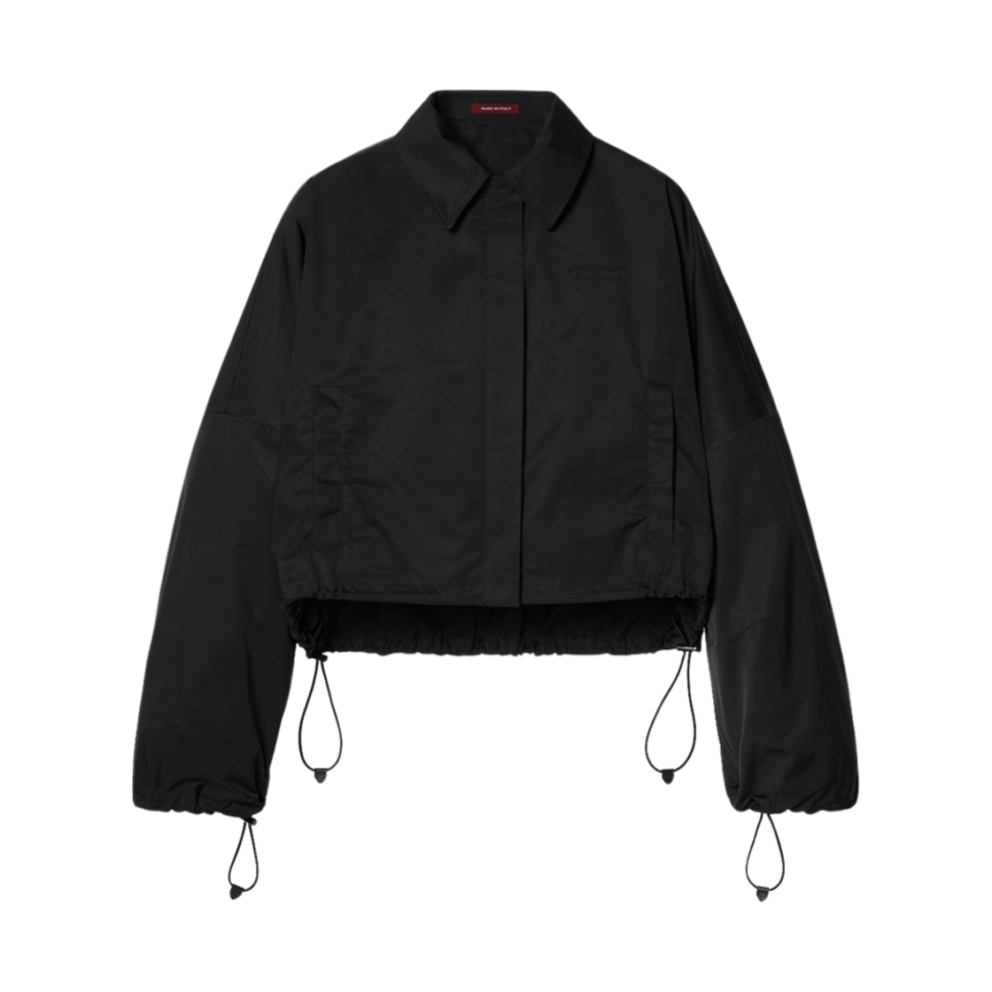 781370-Z8BSA-1000 (W) Gucci Polyester Twill Bomber Jacket Black