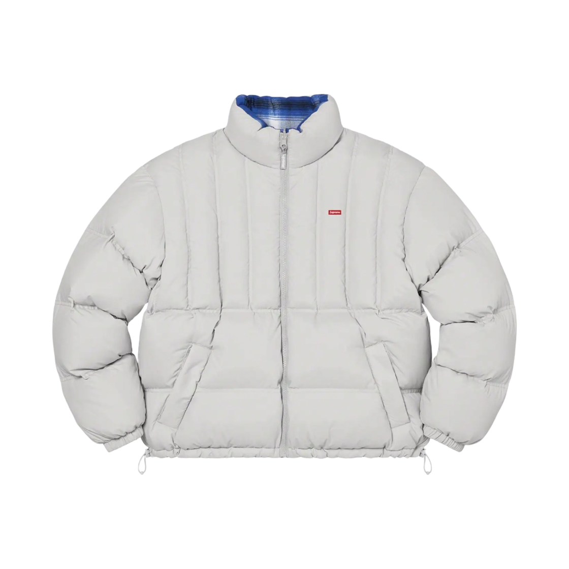 슈프림 플란넬 리버시블 퍼퍼 자켓 그레이 - 22FW(Supreme Flannel Reversible Puffer Jacket Grey - 22FW) - 4