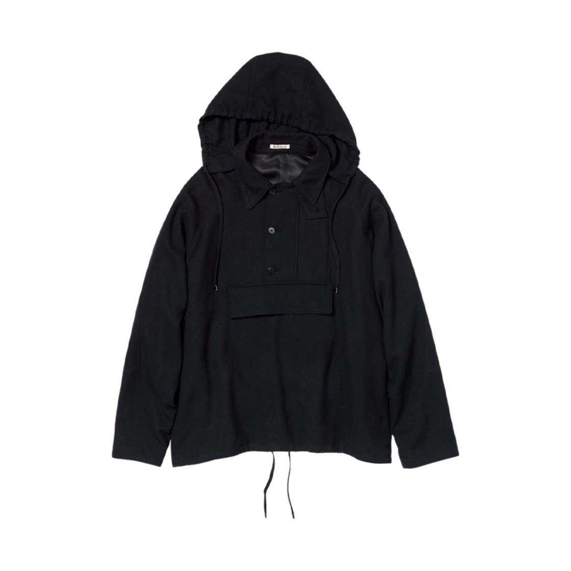 A23AP01VT Auralee Airy Wool Viyella P/O Anorak Dark Navy