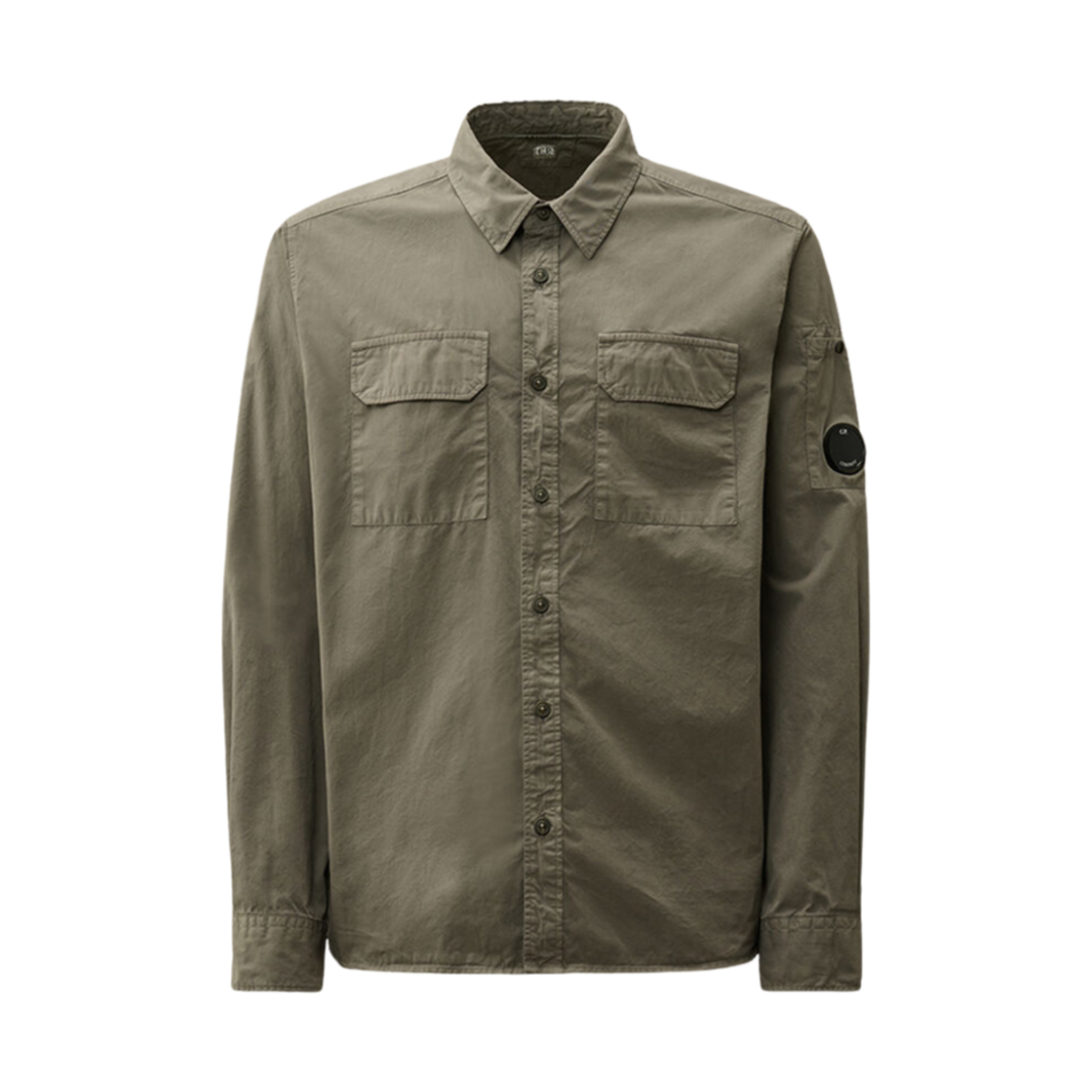 C.P. 컴퍼니 오가닉 개버딘 렌즈 셔츠 스모크드 펄 그레이 - 25SS(C.P. Company Organic Gabardine Lens Shirt Smoked Pearl Grey - 25SS)
