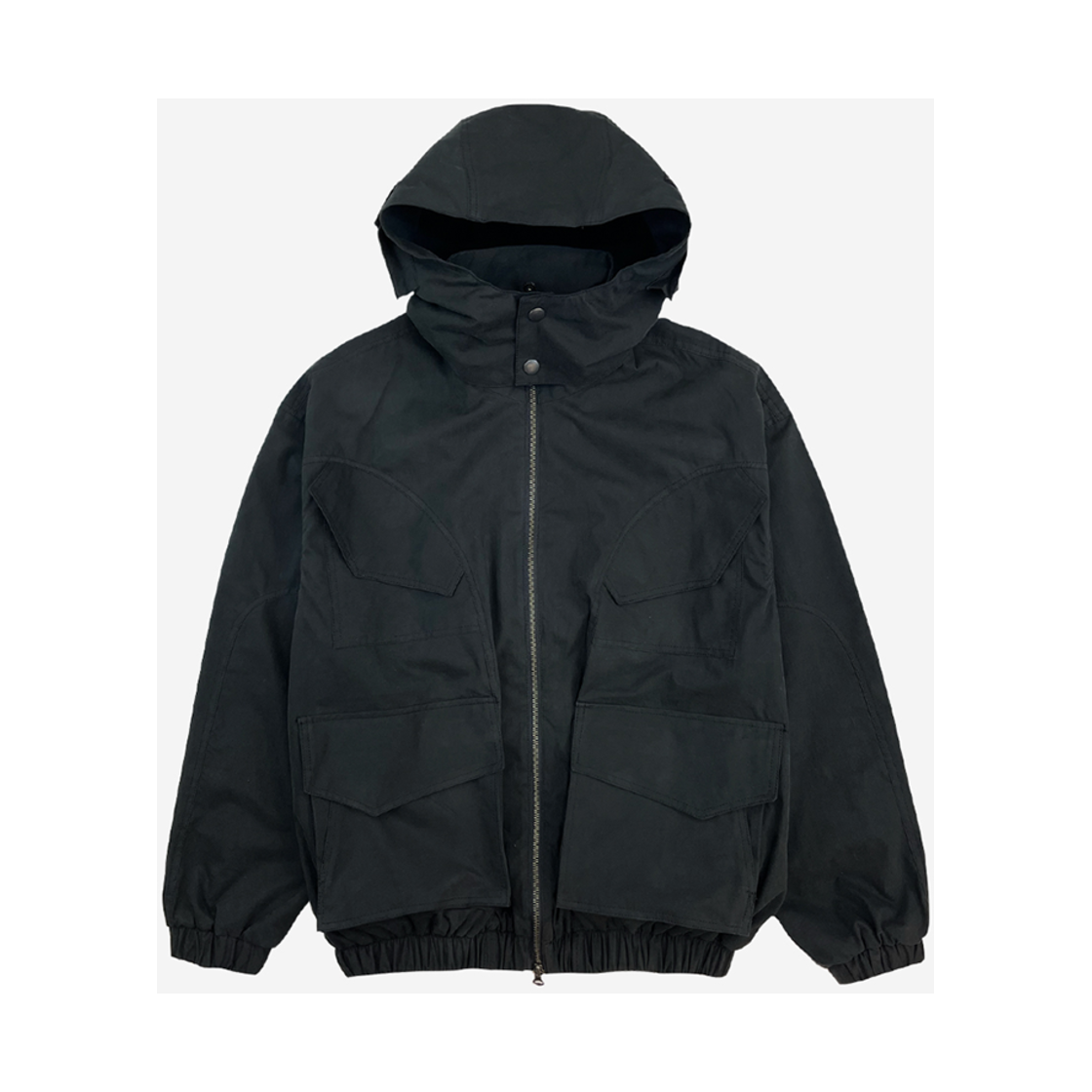 5115073 Full of Ssun Multi Pocket Hood Jacket Black