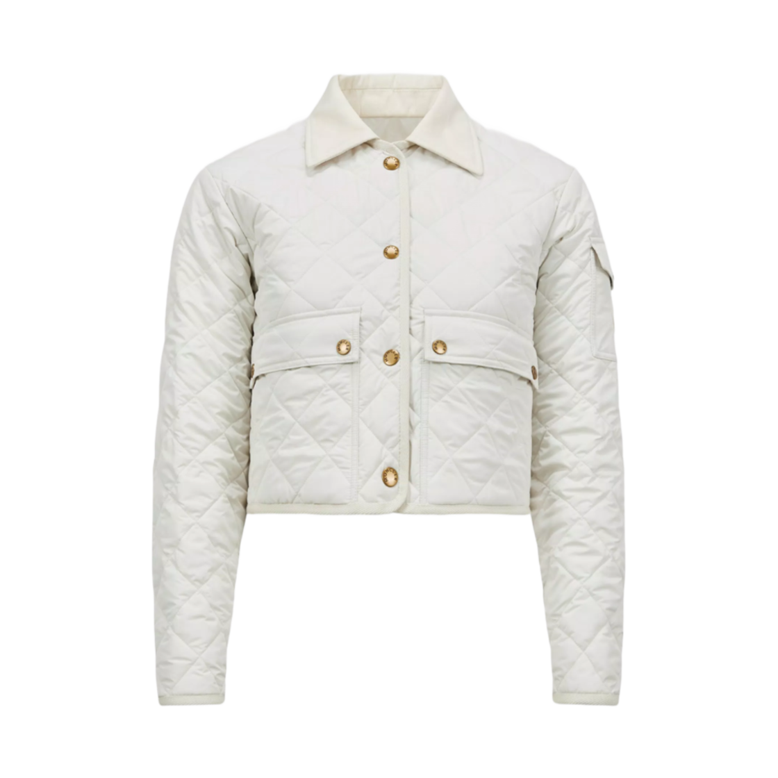 K1-093-1A00099-788PZ-081 (W) Moncler Chitre Diamond Quilted Padded Shirt Jacket White - 25SS