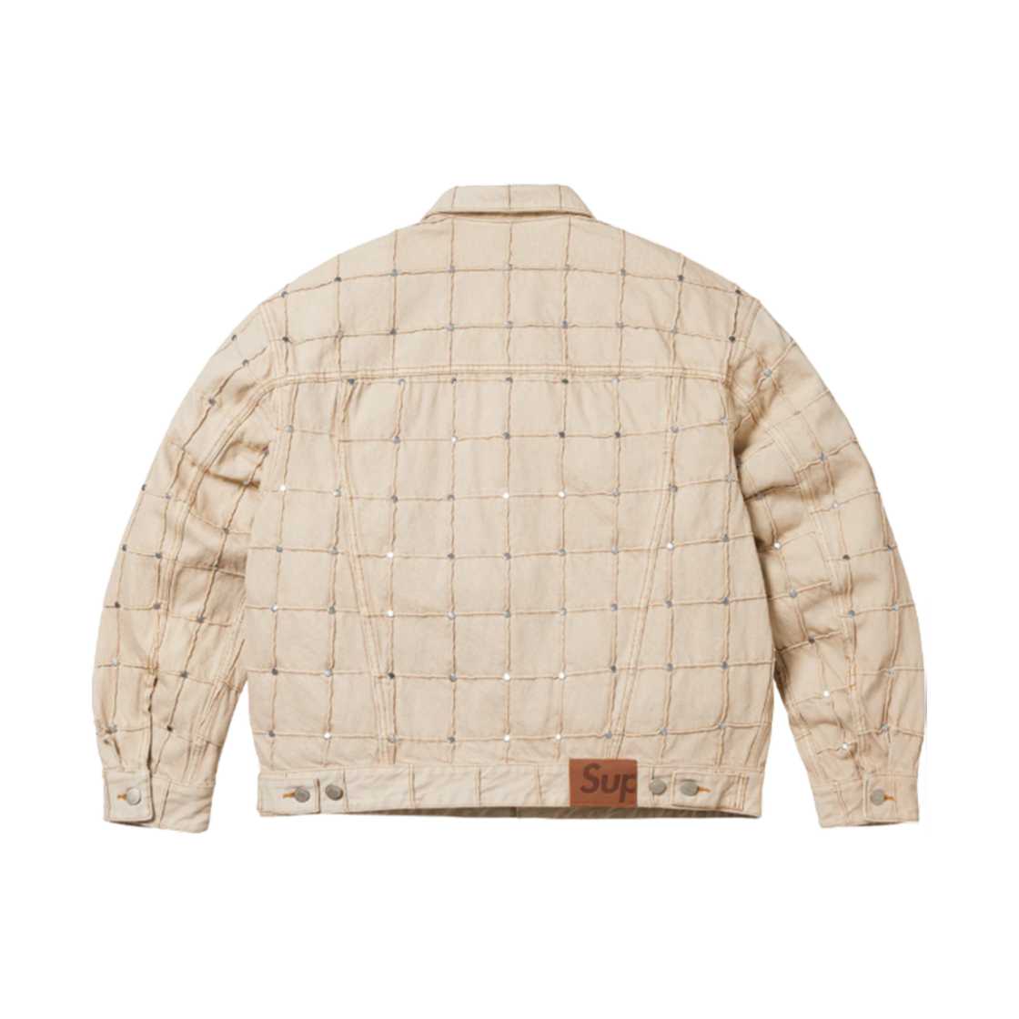 슈프림 스터디드 심 데님 트러커 자켓 내츄럴 - 25SS(Supreme Studded Seam Denim Trucker Jacket Natural - 25SS) - 2