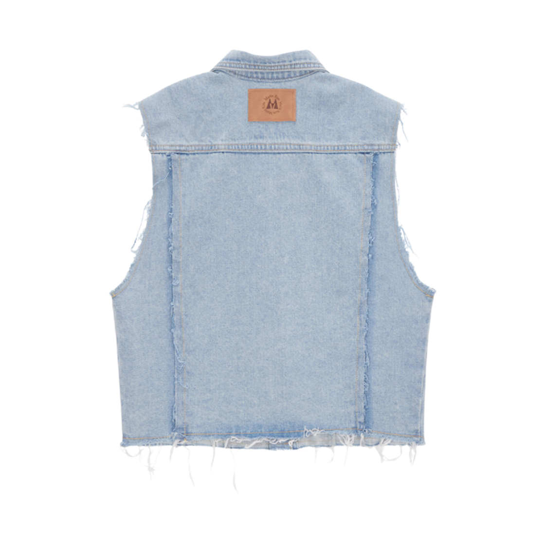 (W) 마뗑킴 러프 데님 베스트 블루((W) Matin Kim Rough Denim Vest Blue) - 2