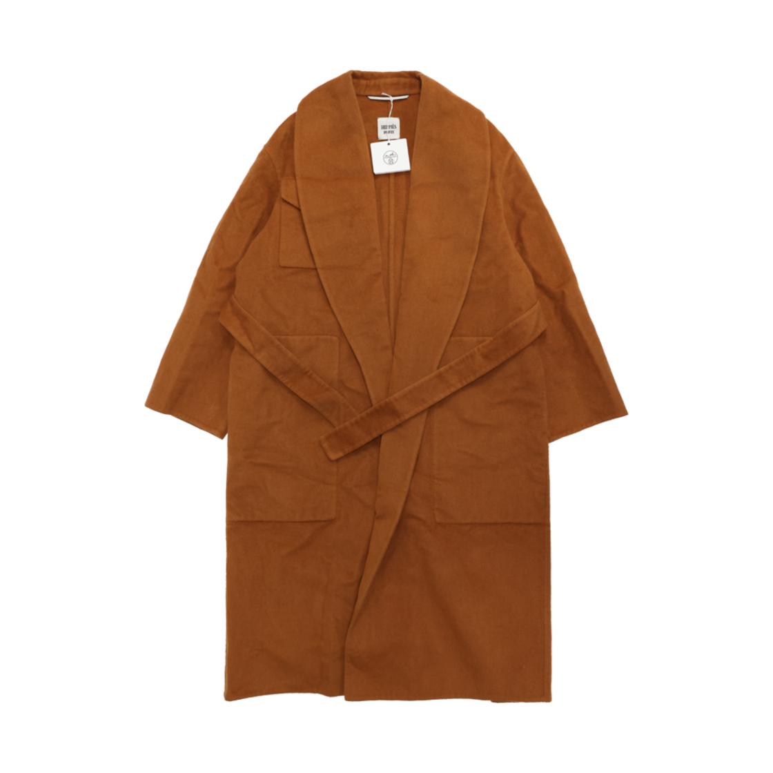 IT47OW6JCAKQ Hermes Cashmere Coat Brown