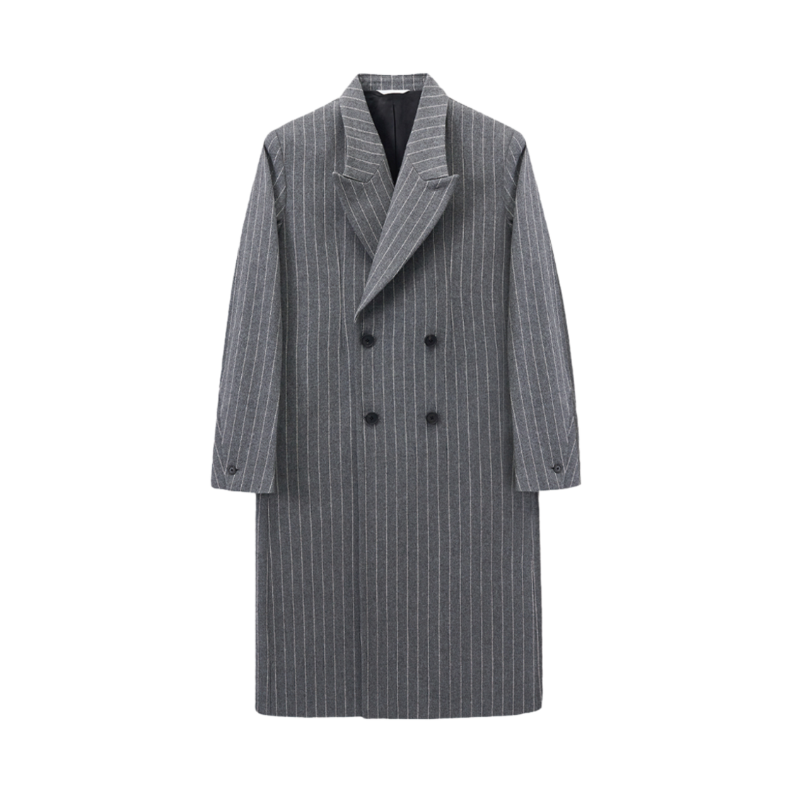 에스티유 스트라이프 클래식 코트 그레이