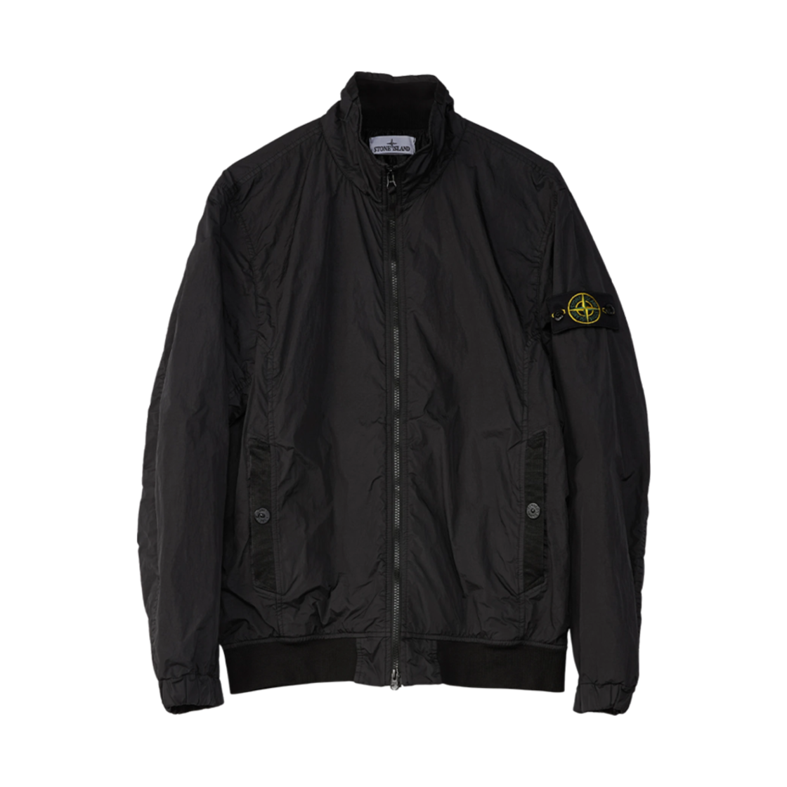 스톤 아일랜드 4100037 크링클랩스 R-NY 윈드 레지스턴트 자켓 블랙 - 25SS(Stone Island 4100037 Crinkle Reps R-NY Wind Resistant Jacket Black - 25SS)