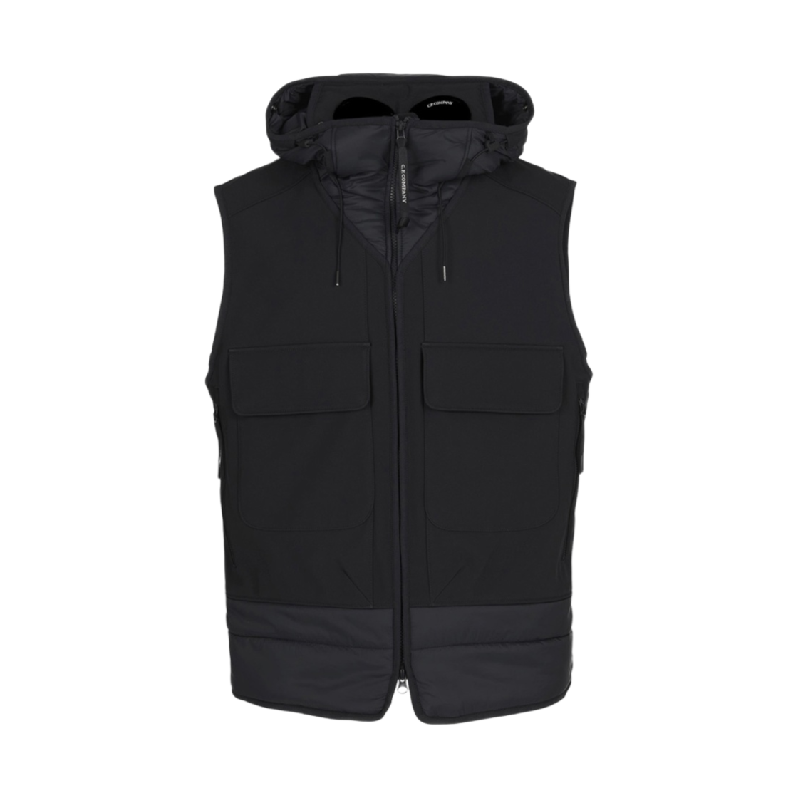C.P. 컴퍼니 쉘-R 믹스드 고글 베스트 블랙 - 22FW(C.P. Company Shell-R Mixed Goggle Vest Black - 22FW) - 1