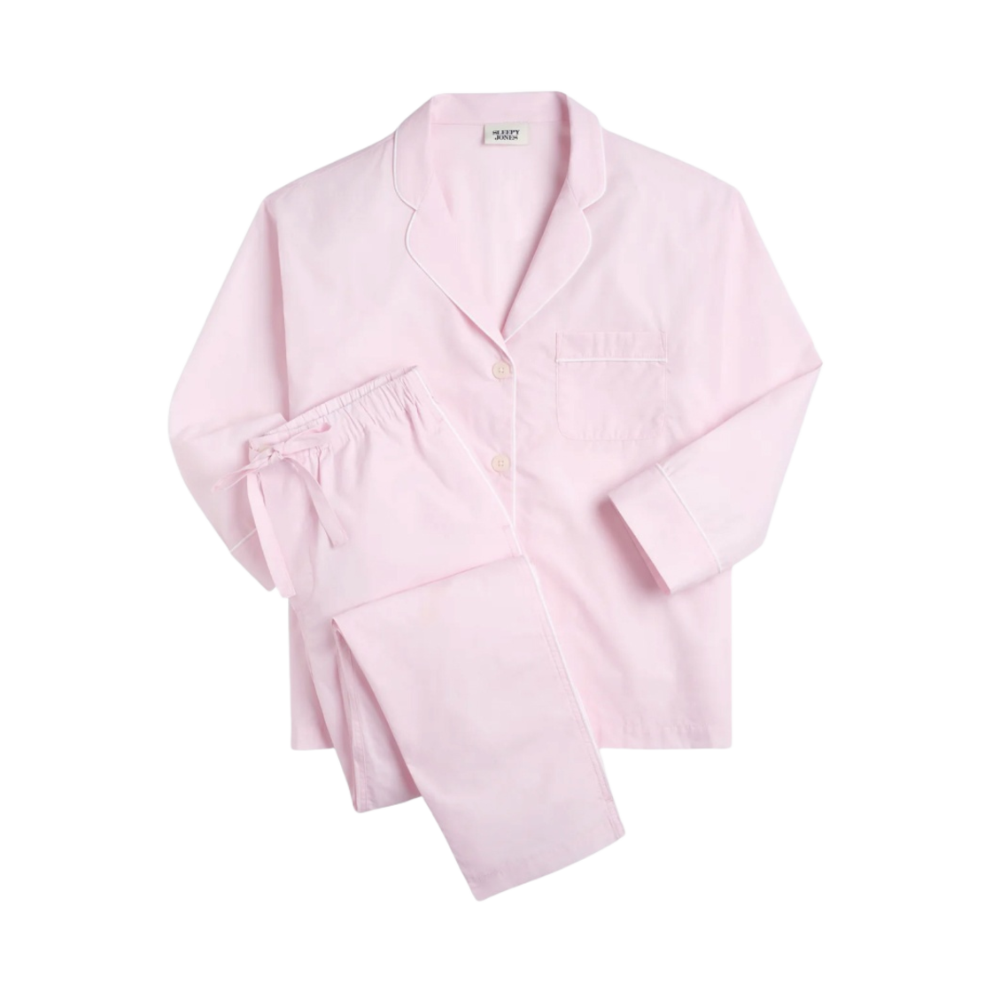 WS007-F1001-661 (W) Sleepy Jones Marina Pajama Set Pink End on End