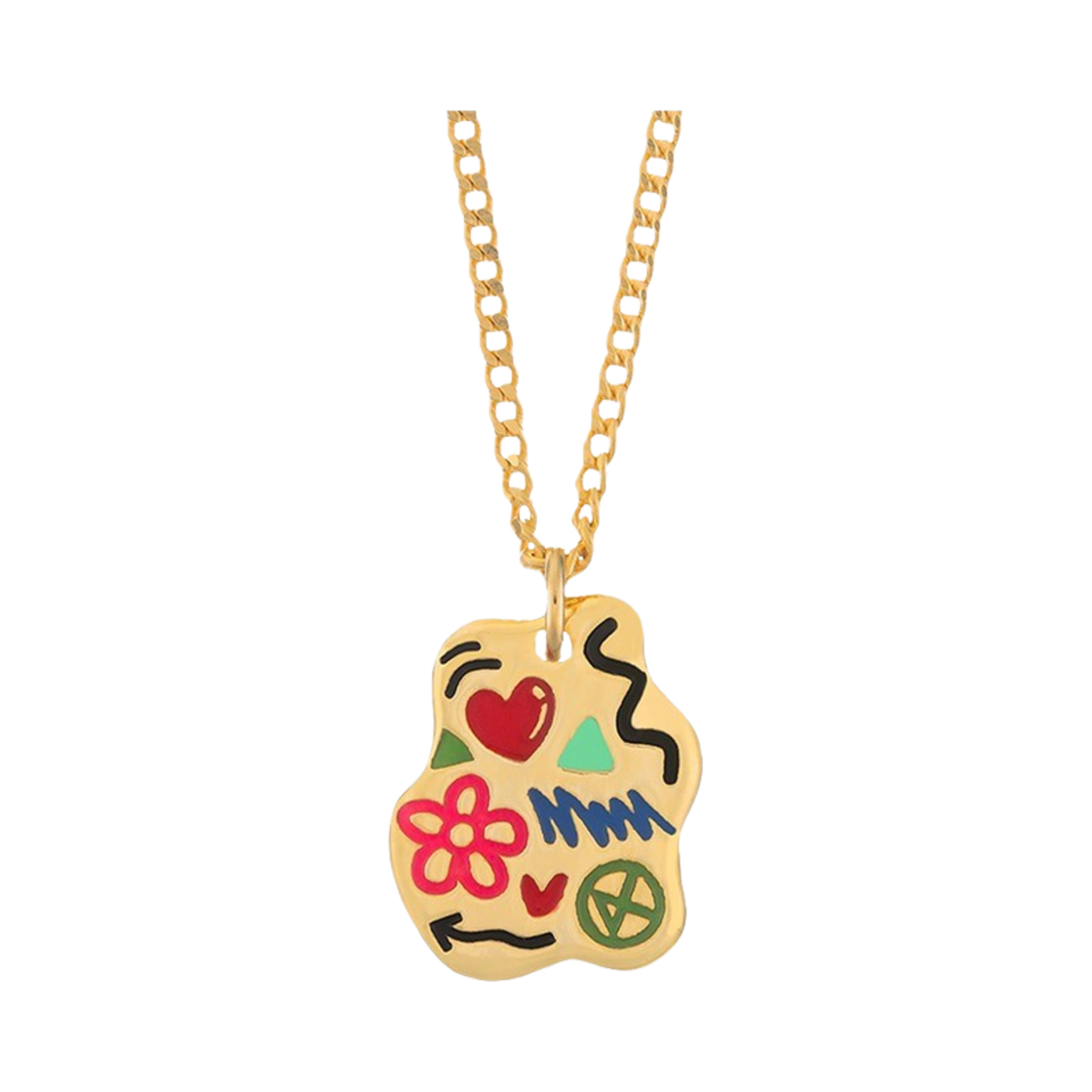 NONENON-079 Nonenon Doodle Necklace Silver925 18K Gold Plated