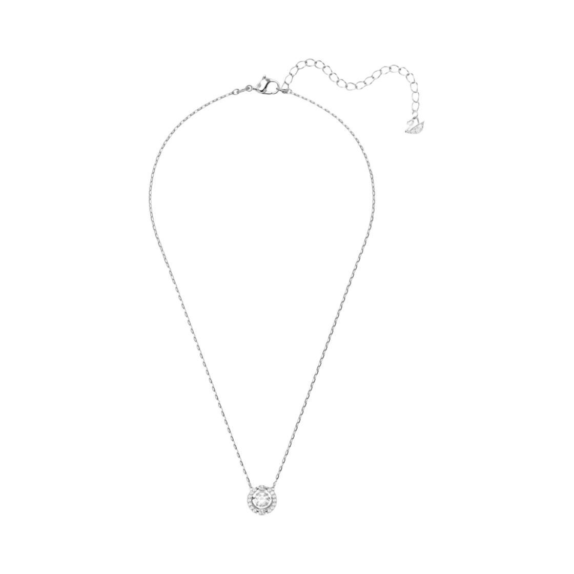 (W) 스와로브스키 스파클링 댄스 네클리스 화이트 로듐 플래팅((W) Swarovski Sparkling Dance Necklace White Rhodium Plated)