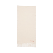 Acne Studios Narrow Wool Fringe Muffler Warm White