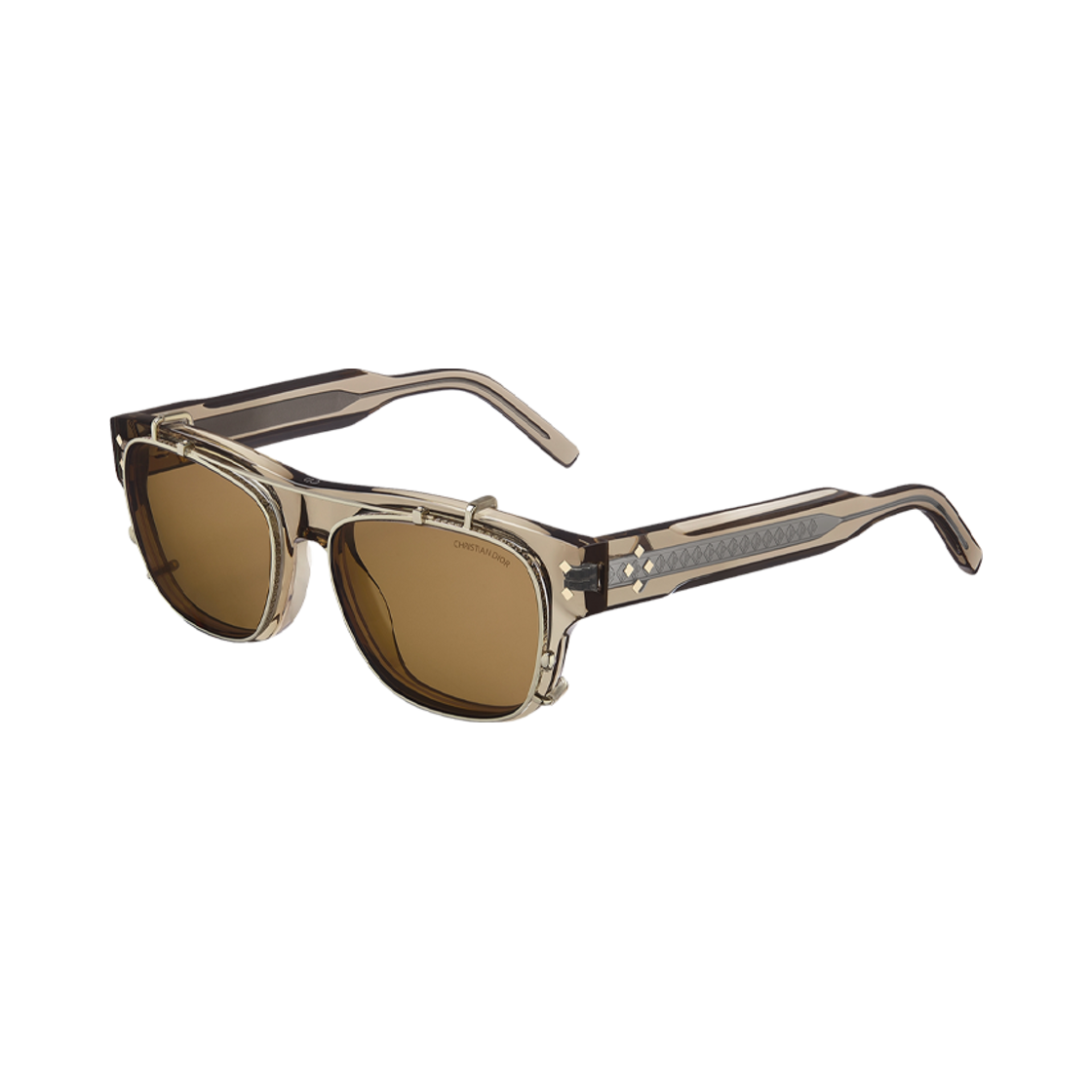 디올 CD 다이아몬드 S10I 렉탱귤러 선글라스 트랜스패런트 베이지(Dior CD Diamond S10I Rectangular Sunglasses Transparent Beige)