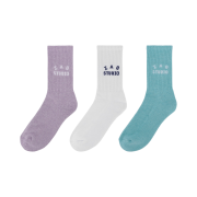 IAB Studio Socks Pack White Purple Cyan