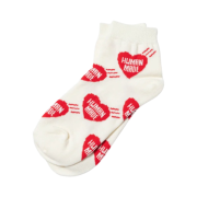 Human Made Short Heart Pattern Socks Red