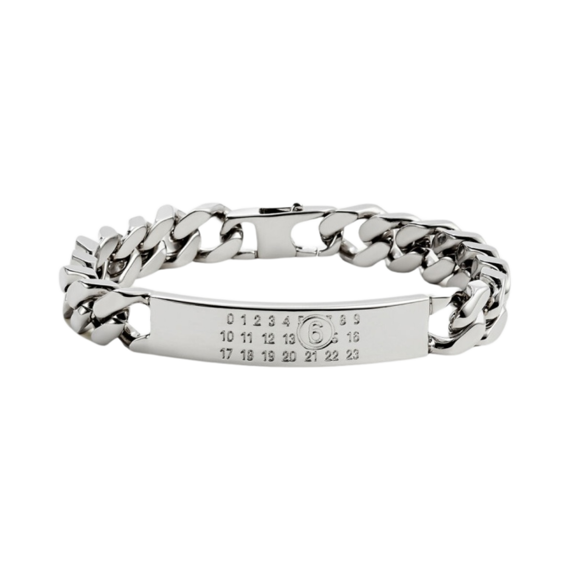 (W) MM6 메종 마르지엘라 클래식 체인 브레이슬릿 팔라듐 (2025년 버전)((W) MM6 Maison Margiela Classic Chain Bracelet Palladium (2025 Ver.))