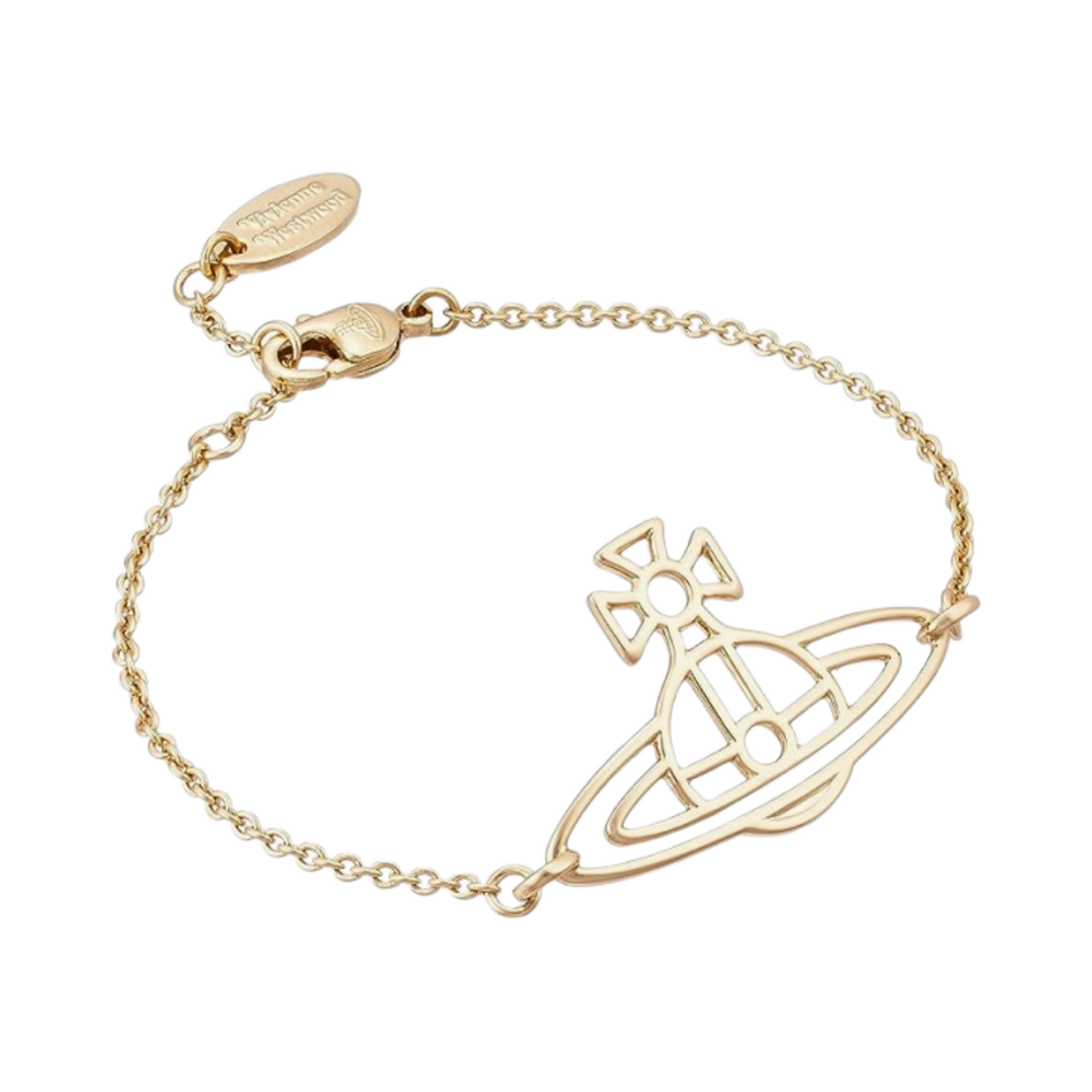 비비안 웨스트우드 씬 라인 플랫 오브 브레이슬릿 골드(Vivienne Westwood Thin Line Flat Orb Bracelet Gold) - 1