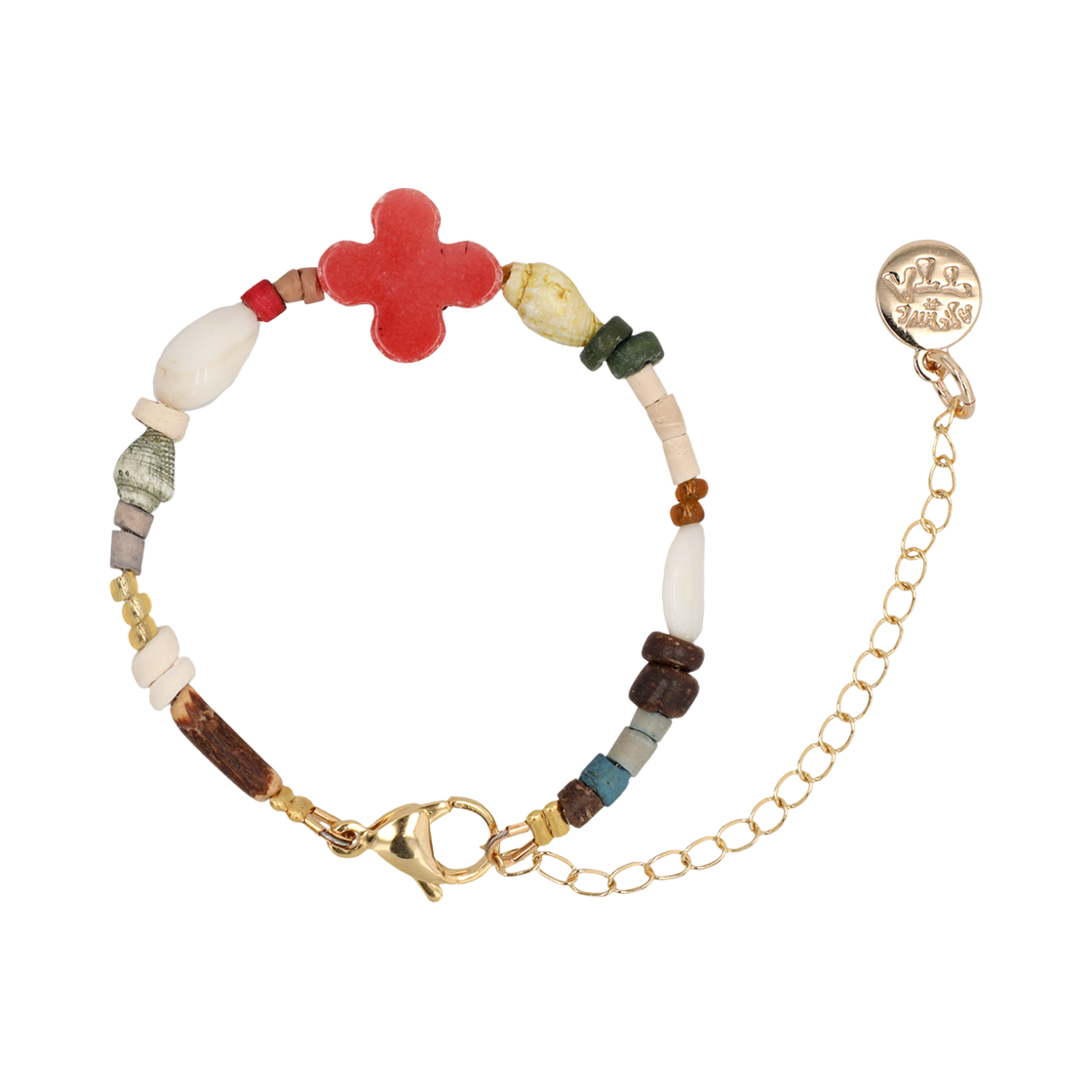 TBH22ABTB005RD TOWTOW.ARCHIVE Full Clover Bracelet Blush