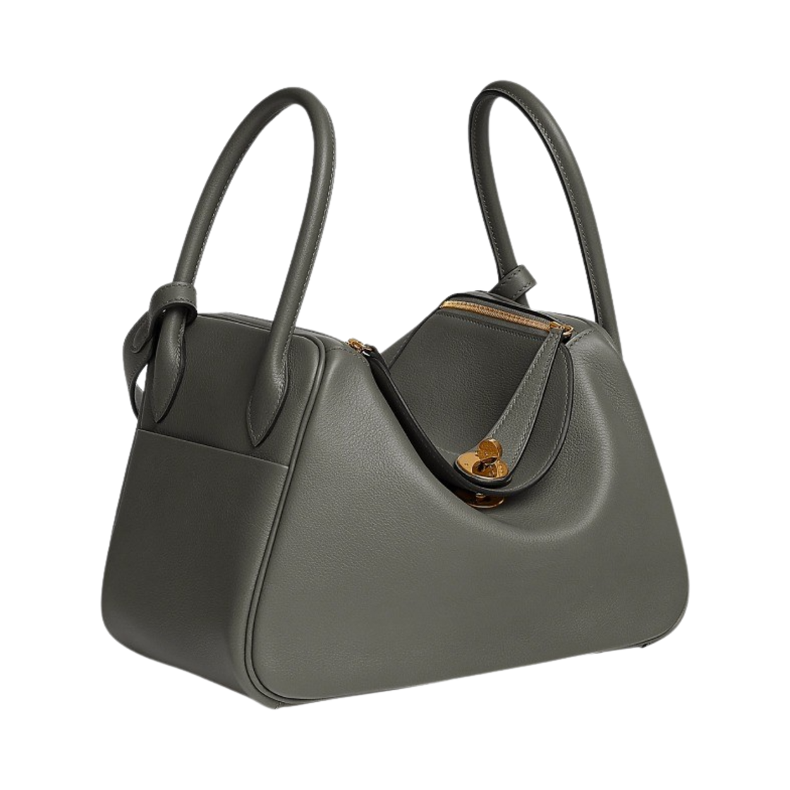 에르메스 린디 26 백 에버컬러 & 골드 하드웨어 그리 메이어(Hermes Lindy 26 Bag Evercolor & Gold Gris Meyer) - 2