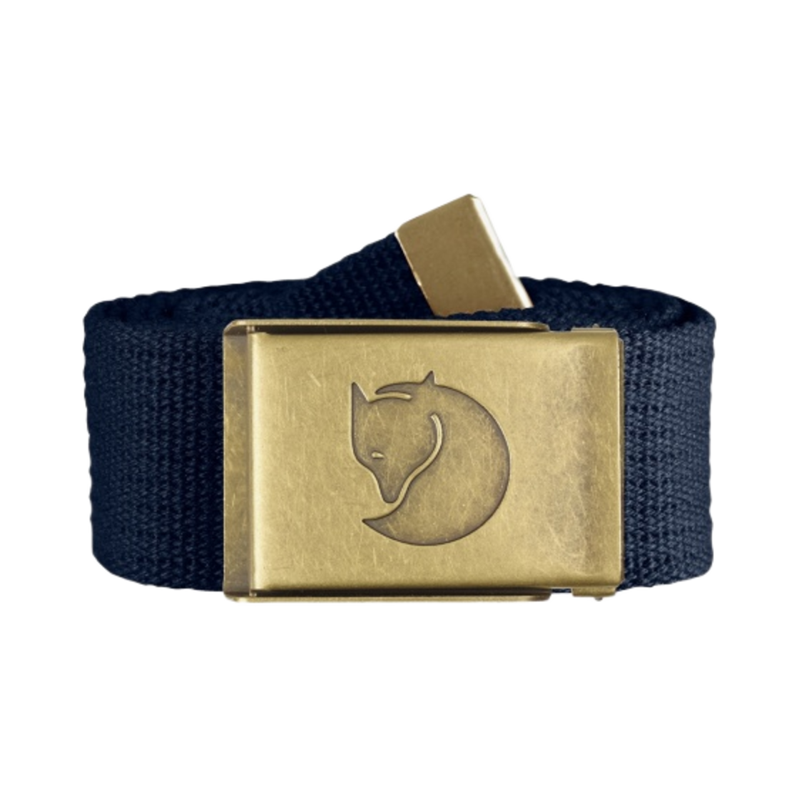 77297-555 Fjallraven Canvas Brass Belt 4cm Dark Navy