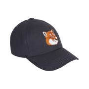 Maison Kitsune Large Fox Head Embroidered 6P Cap Navy - 21SS