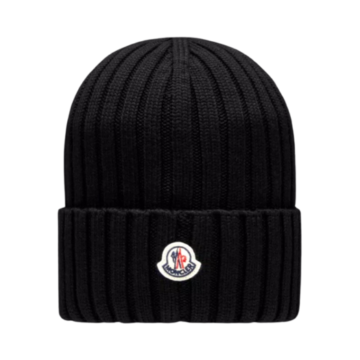 I2-093-3B00036-A9327-999 Moncler Wool Beanie Black - 23FW