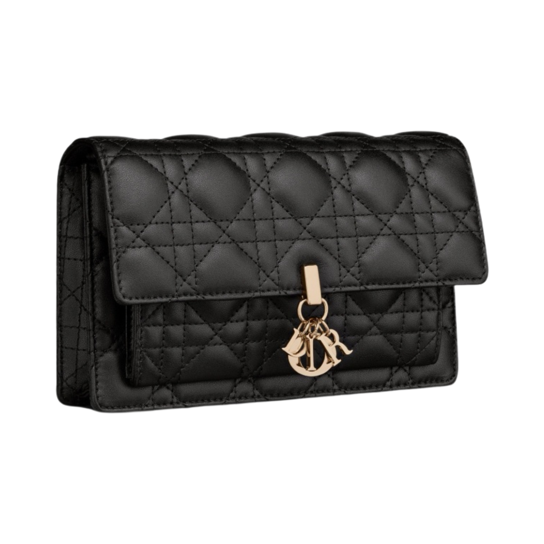 디올 레이디 체인 파우치 까나쥬 램스킨 블랙(Dior Lady Chain Pouch Cannage Lambskin Black) - 2