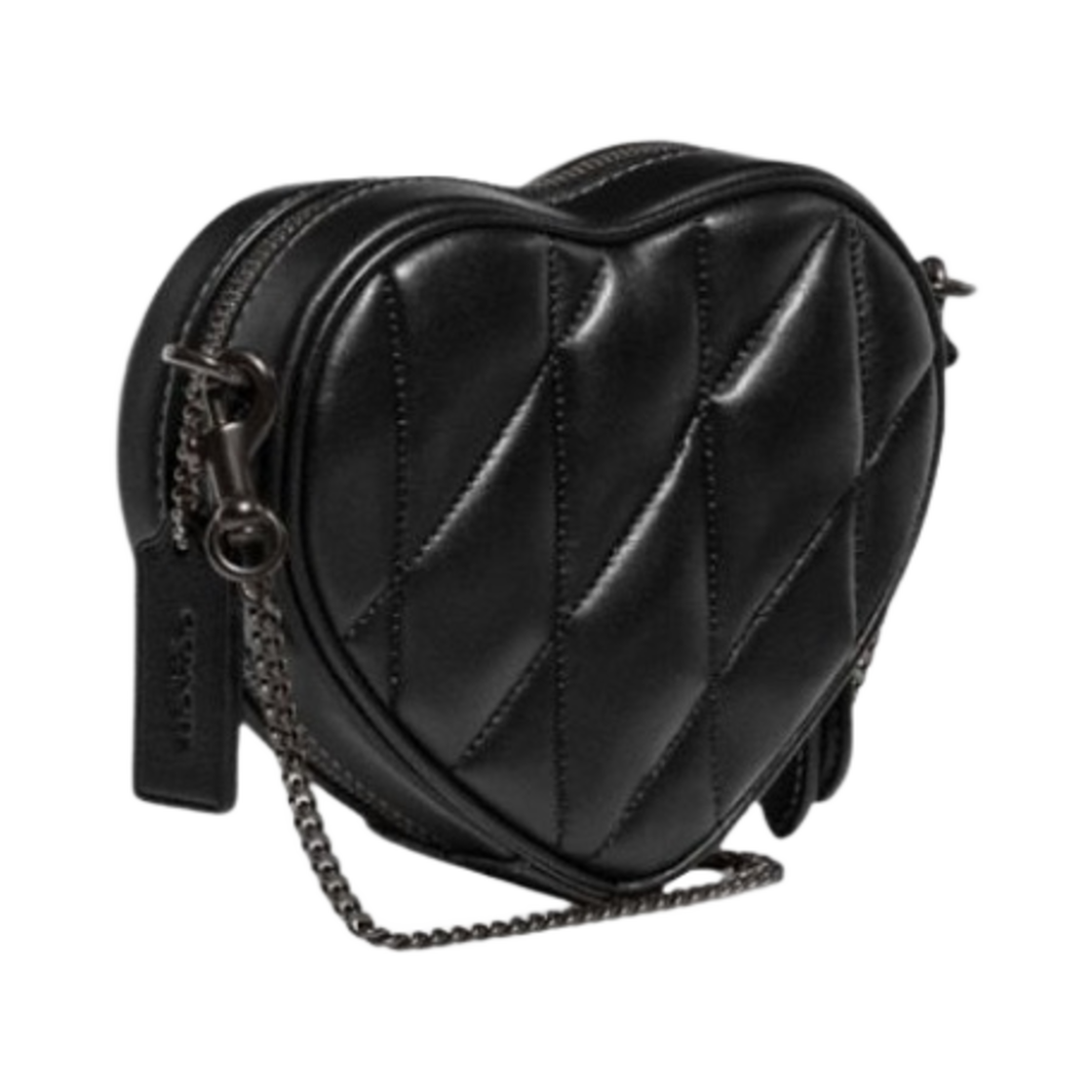 코치 하트 크로스바디백 14 필로우 퀼팅 블랙(Coach Heart Crossbody Bag 14 Pillow Quilting Black) - 2
