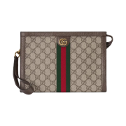 Gucci GG Supreme Canvas Ophidia Pouch Beige Ebony