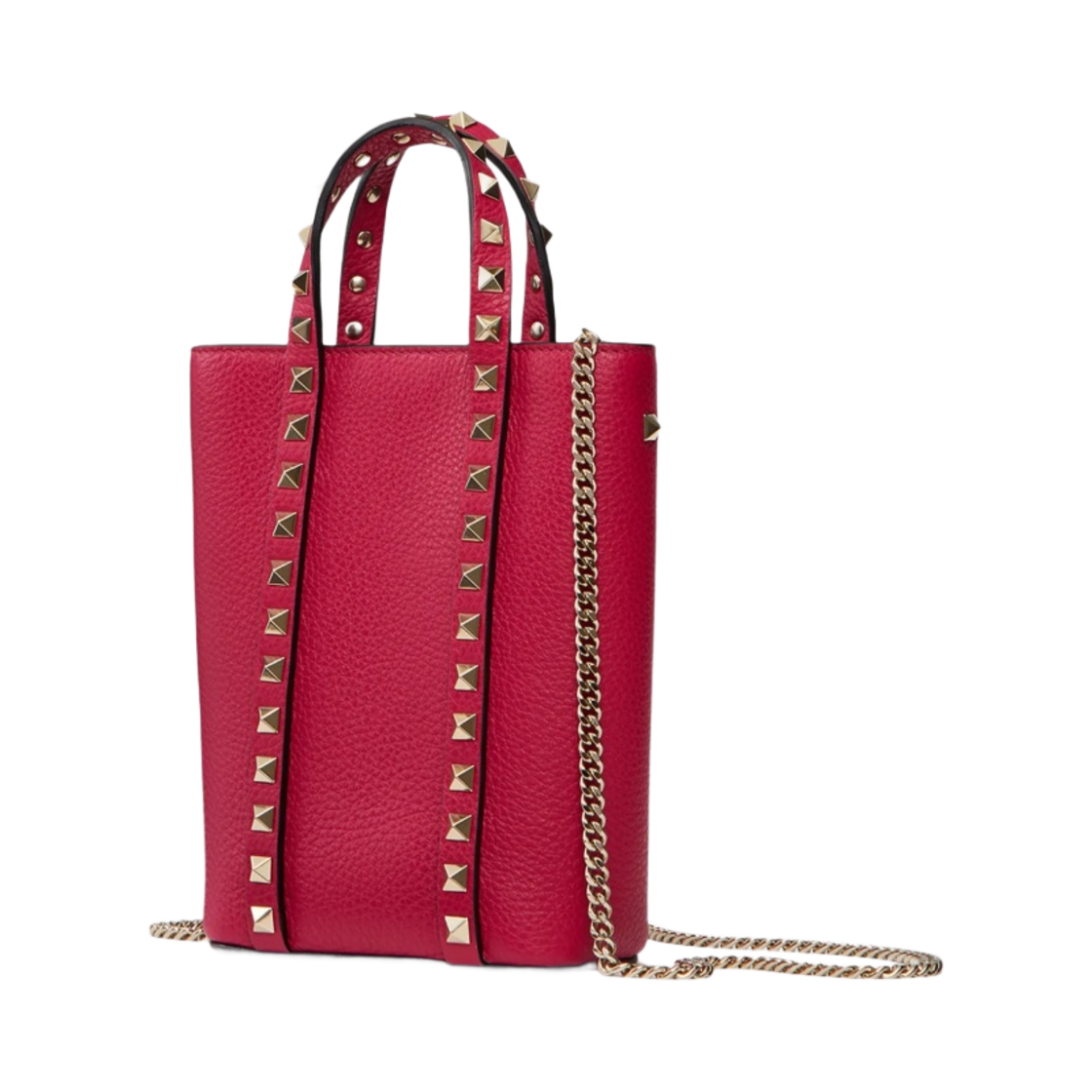 P0X90VSHMF5 Valentino Stampa Alce Calfskin Leather Rockstud Chain Pouch Blossom - #2