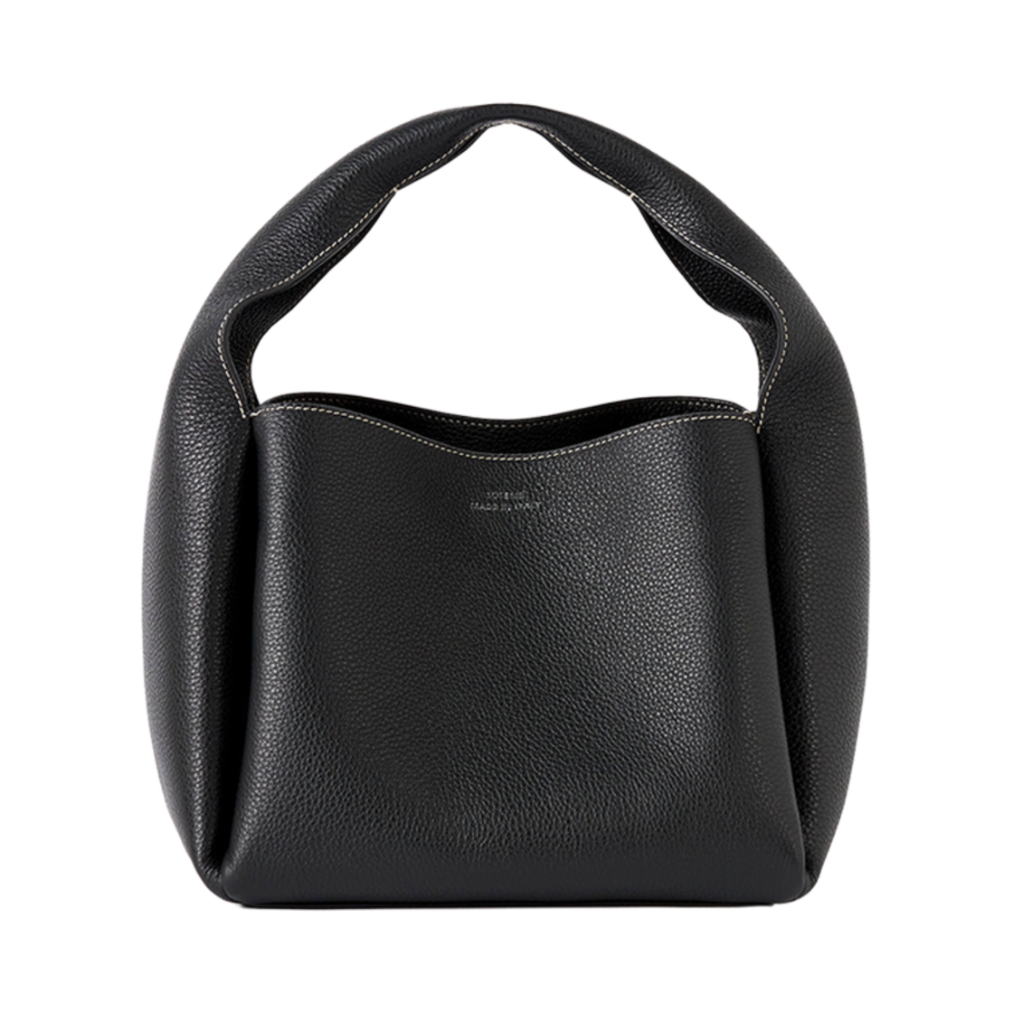 233-9111-613-001 Toteme Pebbled Grain Leather Bucket Bag Black