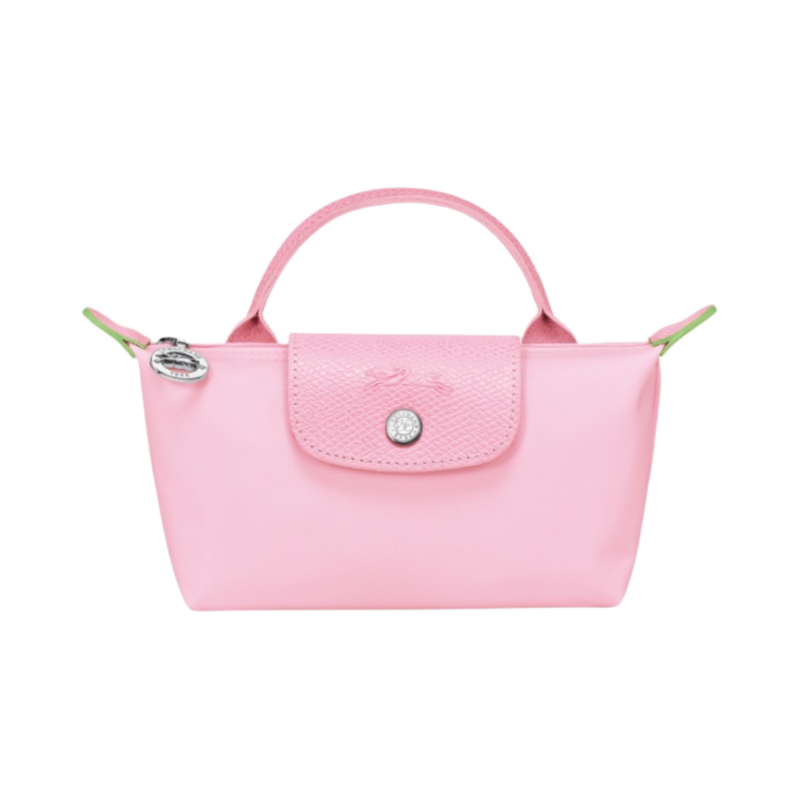 롱샴 르 플리아쥬 그린 핸들 파우치 핑크(Longchamp Le Pliage Green Handle Pouch Pink)