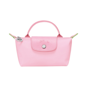 Longchamp Le Pliage Green Handle Pouch Pink