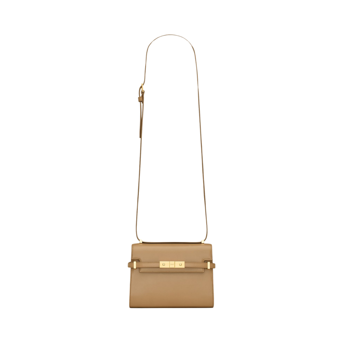 727766-0SX0W-2357 Saint Laurent Mini Manhattan in Box Saint Laurent Natural Tan