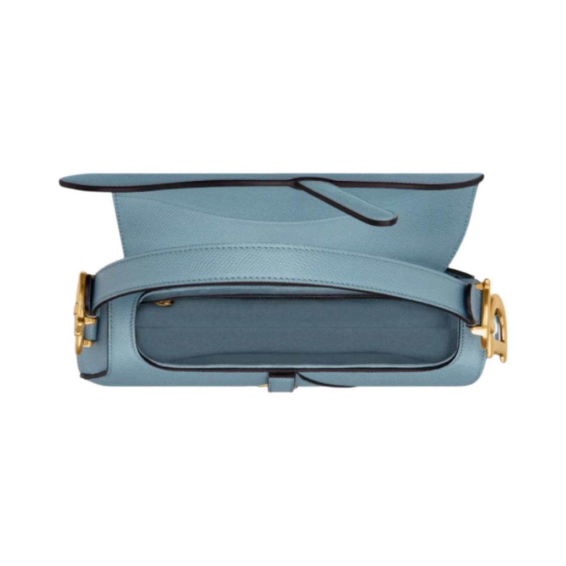디올 새들백 그레인드 카프스킨 호라이즌 블루(Dior Saddle Bag Grained Calfskin Horizon Blue) - 4