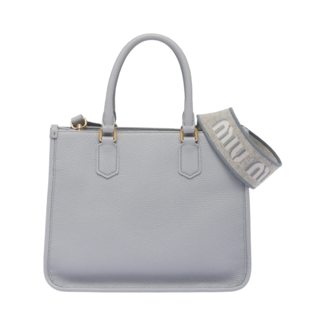 미우 미우 숄더 스트랩 가죽 핸드백 콘플라워(Miu Miu Shoulder Strap Leather Handbag Cornflower) - 3