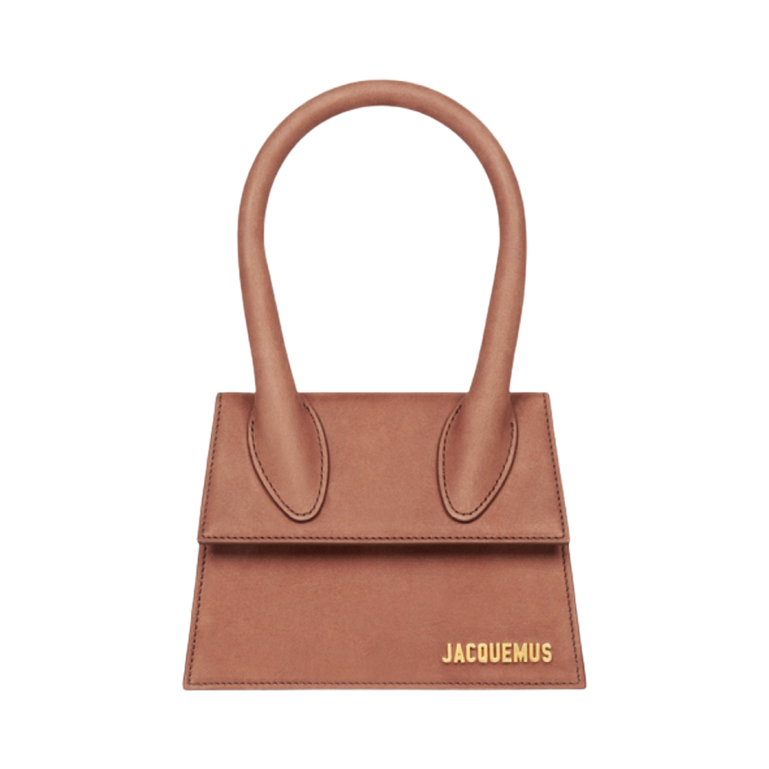 자크뮈스 르 치키토 모옌 레더 시그니쳐 핸드백 브라운