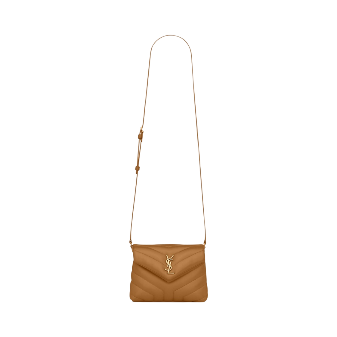 생로랑 마틀라세 Y 레더 브론즈 모노그램 루루 토이백 다크 내츄럴(Saint Laurent Bronze Monogram Loulou Toy Bag in Matelasse Y Leather Dark Natural) - 1