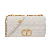 Dior Large Caro Bag Supple Cannage Calfskin Ivory
