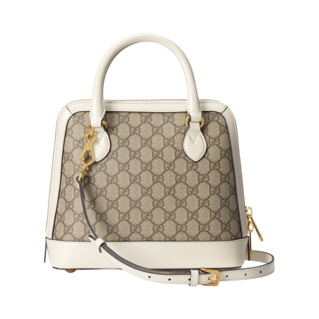 구찌 홀스빗 1955 스몰 탑 핸들백 베이지 에보니 화이트(Gucci Horsebit 1955 Small Top Handle Bag Beige Ebony White) - 4