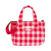 Miu Miu Terry Cloth Handbag Red Ivory