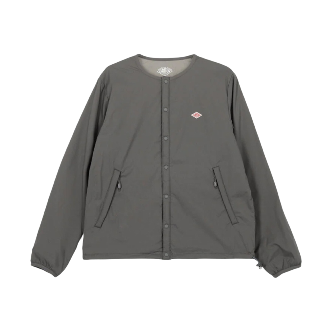 (W) 단톤 인슐레이션 칼라리스 자켓 그레이((W) Danton Insulation Collarless Jacket Grey)