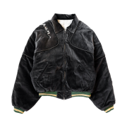 Kapital Velvet Siamese Bomber Drizzler Jacket Black