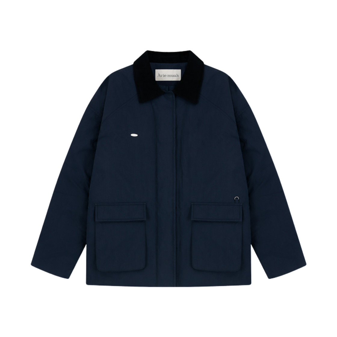 - Aviemuah Corduroy Collar Duck Down Hunting Jacket Navy