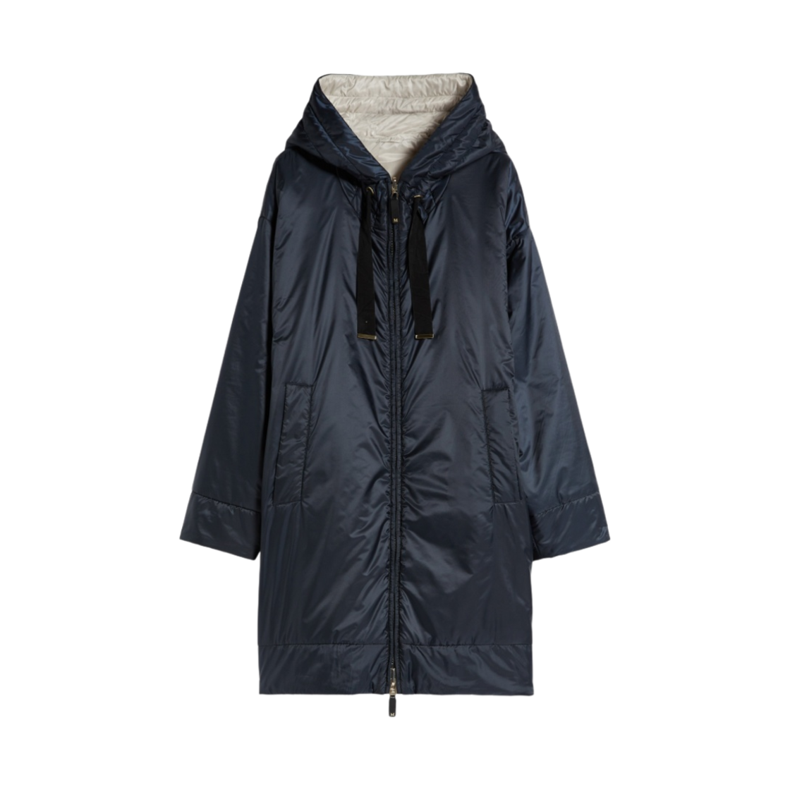 (W) 막스마라 더 큐브 세잔 리버시블 발수 소재 캔버스 자켓 미드나잇 블루((W) Max Mara The Cube Cezanne Reversible Water-Repellent Canvas Jacket Midnight Blue) - 1