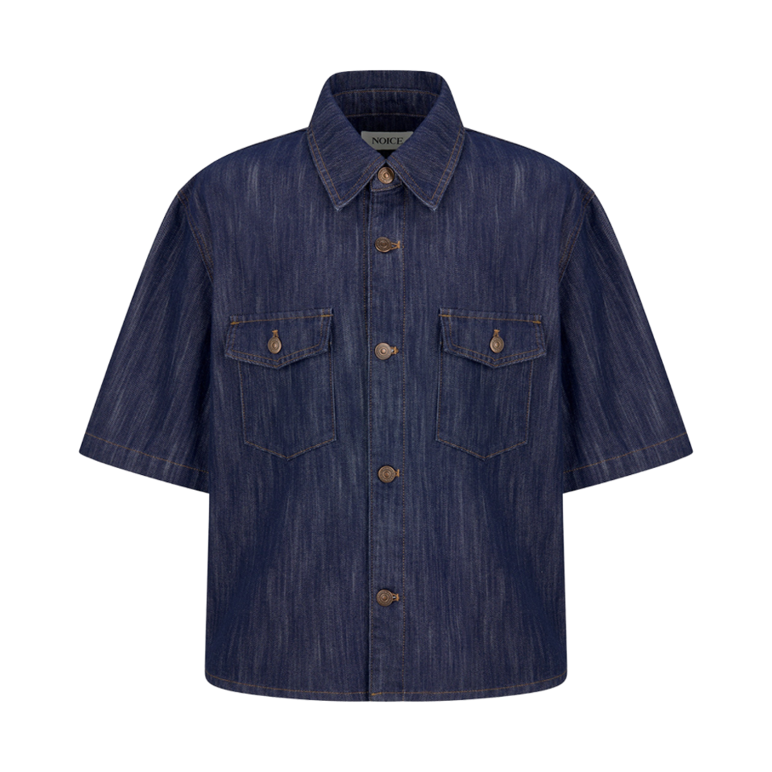 【NOICE】 W RAW DENIM HALF JACKET / 追跡付 노이스 로우 데님 하프 재킷 다크네이비 | Noice | KREAM