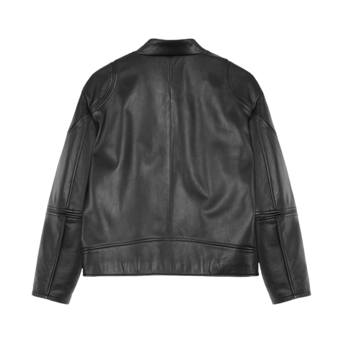 (W) 다이닛 어센틱 램스킨 레더 자켓 블랙((W) Deinet Authentic Lambskin Leather Jacket in Black) - 2